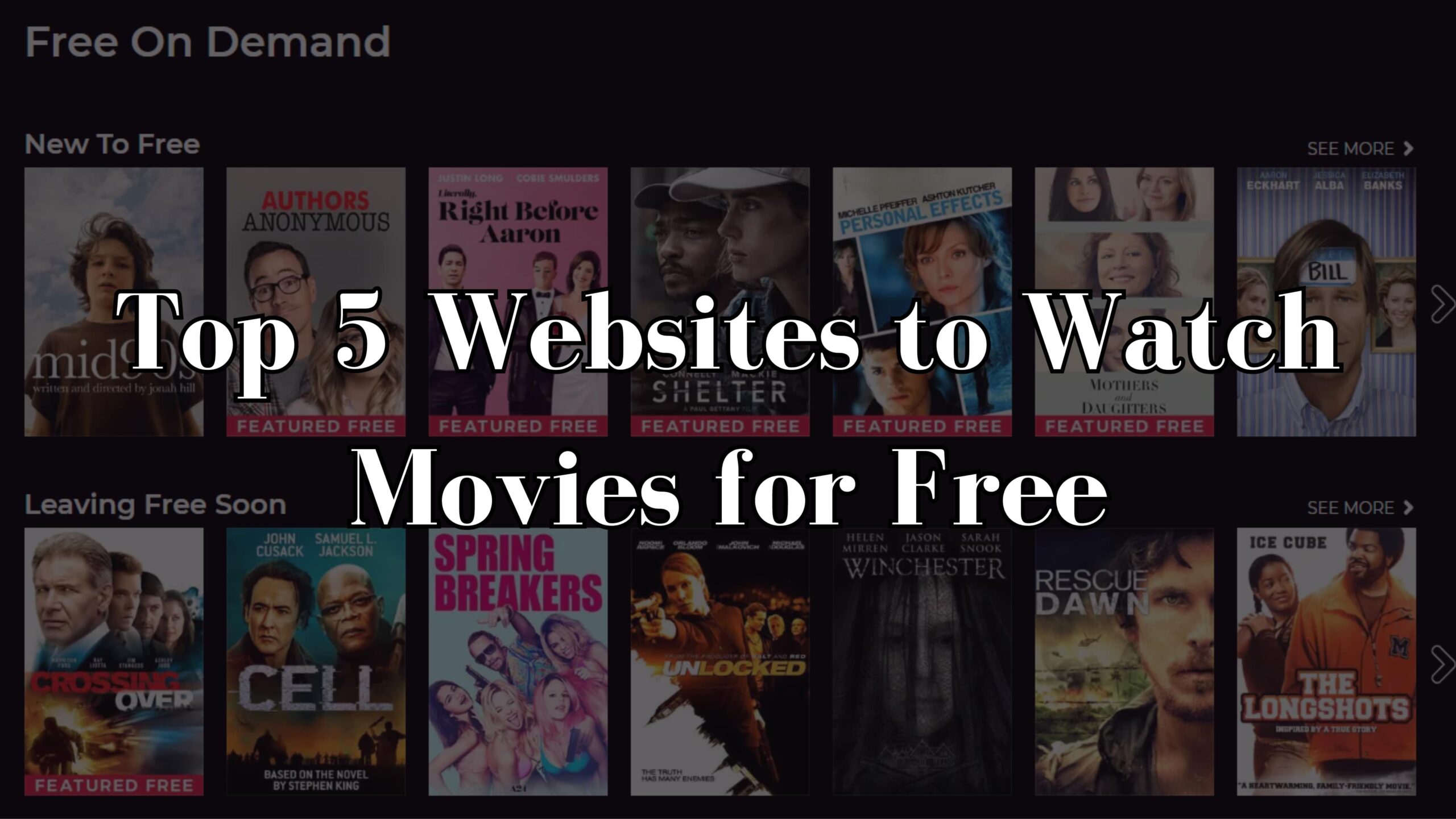 Top 5 Websites to Watch Movies for Free