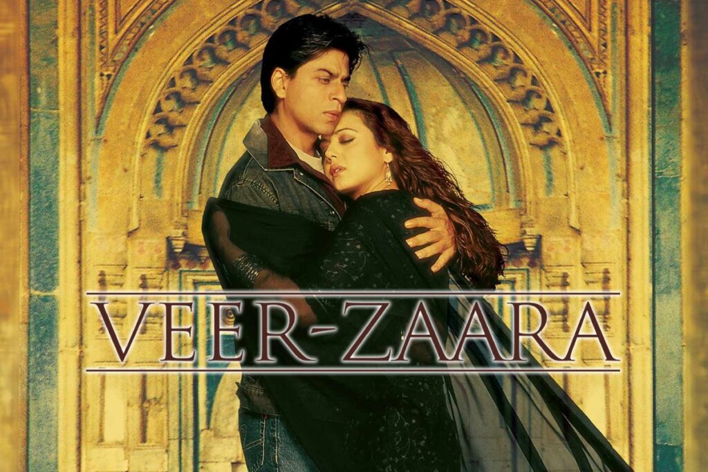 Veer-Zaara movie poster – Shah Rukh Khan and Preity Zinta in a love story beyond borders